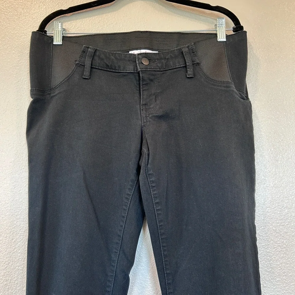 Isabel‎ Maternity by Ingrid & Isabel Black Skinny Jeans Crossover Panel Size 8